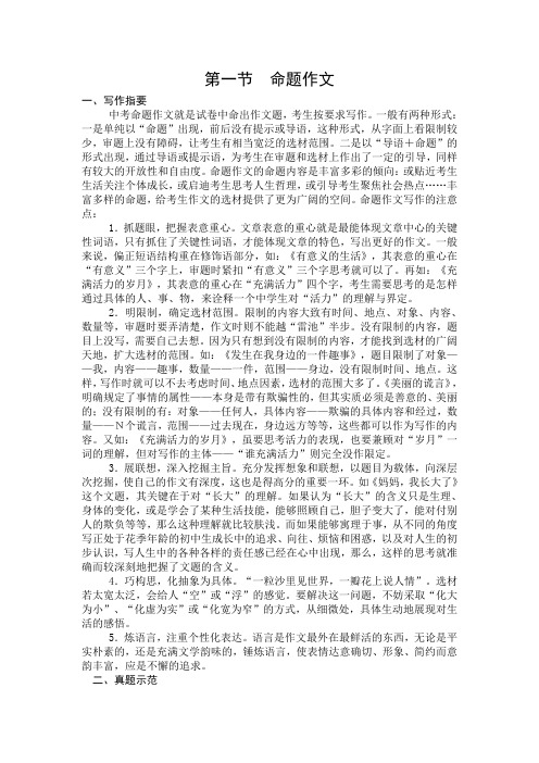 第一节 命题作文