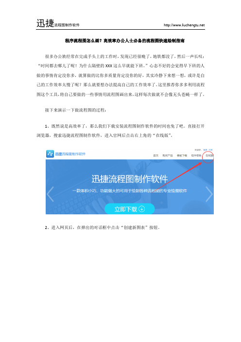 程序流程图怎么画？高效率办公人士必备的流程图快速绘制指南