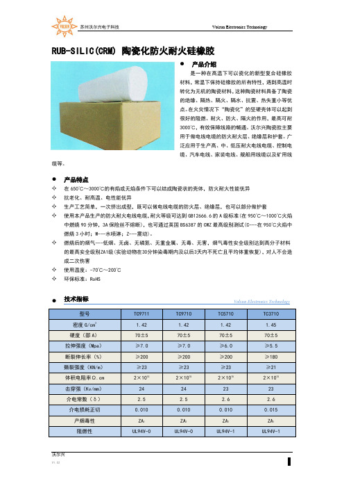 RUB-SILIC(CRM) 陶瓷化防火耐火硅橡胶 V1.02