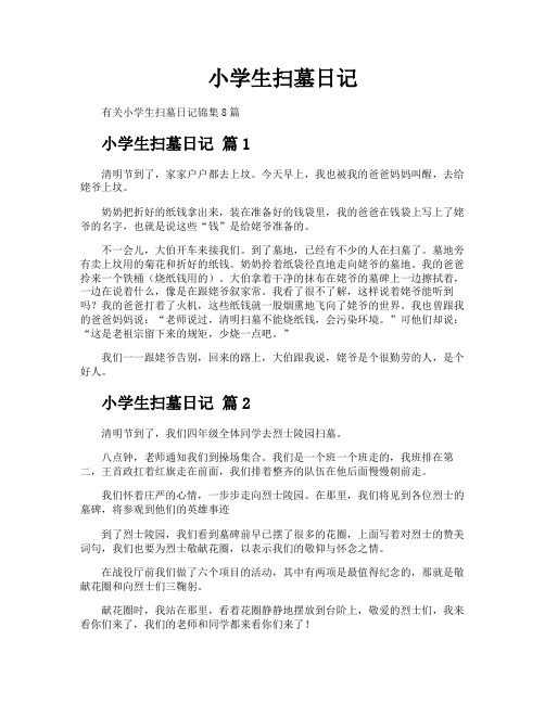小学生扫墓日记