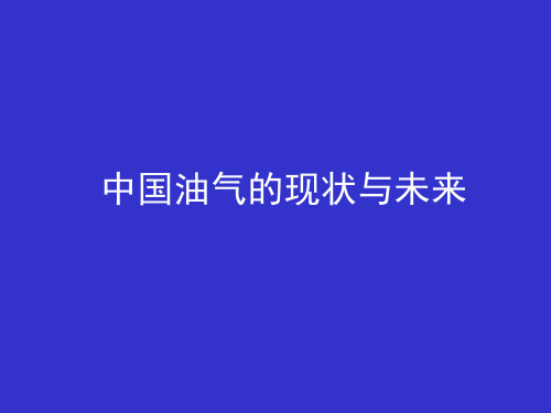 中国油气的现状与未来概要
