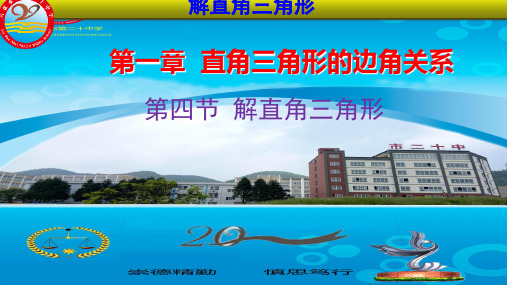 北师大版九年级下册直角三角形的边角关系解直角三角形ppt演讲教学