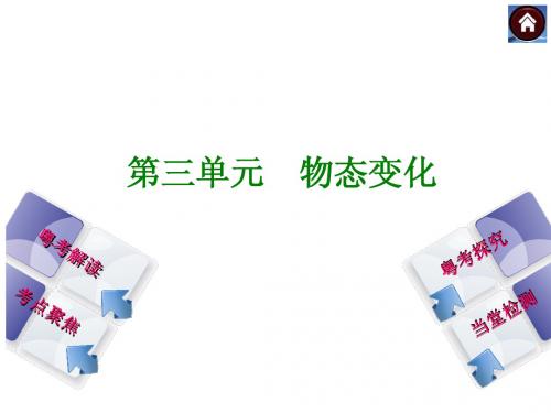 2015中考物理(广东)基础过关(粤考解读+考点聚焦+粤考探究+当堂检测)：第三单元 物态变化(共28张PPT)