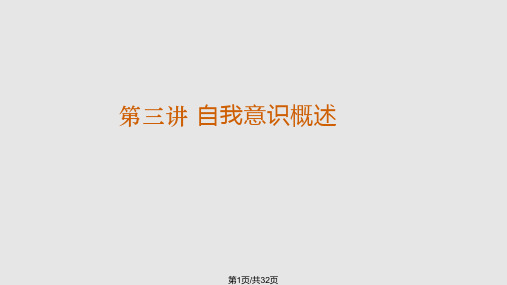 自我意识概述PPT课件