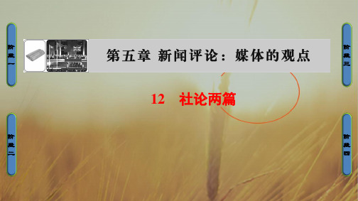 2018学年语文选修新闻阅读与实践课件 第五章 新闻评论 媒体的观点 第5章 12