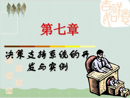 决策支持系统的开发与实例PPT课件( 71页)