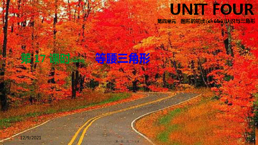 中考数学总复习 第四单元 图形的初步认识与三角形 第17课时 等腰三角形课件