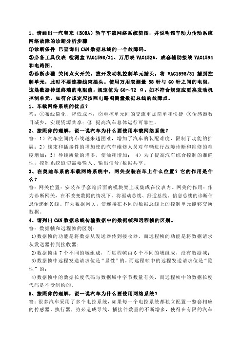 车载网络技术 试题集