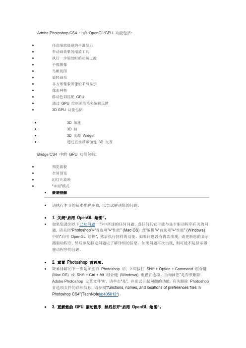 Adobe Photoshop CS4 中的 OpenGL