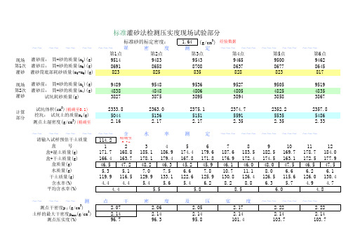 标准灌砂法测压实度(标准版)