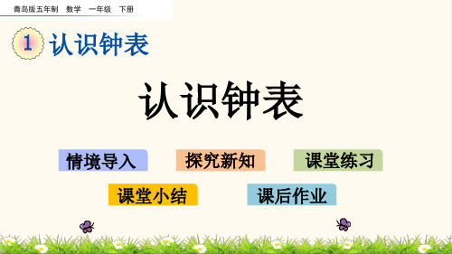 青岛五年制一年级数学下册1.1 认识钟表(优质课件)