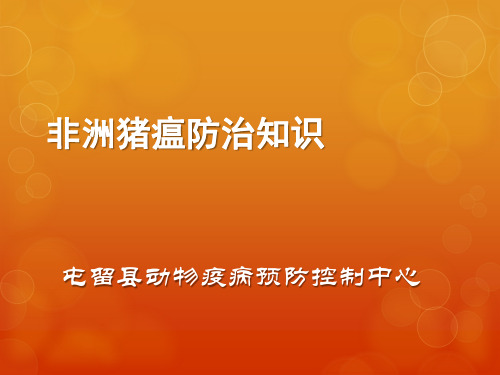 非洲猪瘟防治培训