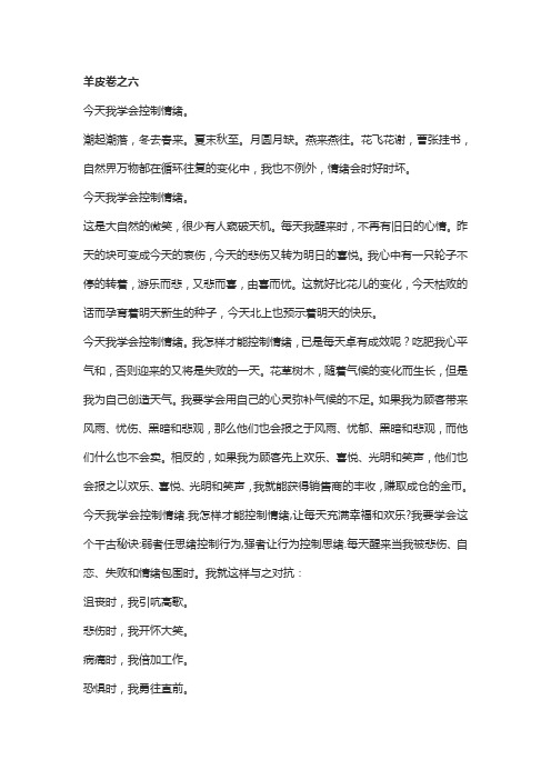 羊皮卷之六