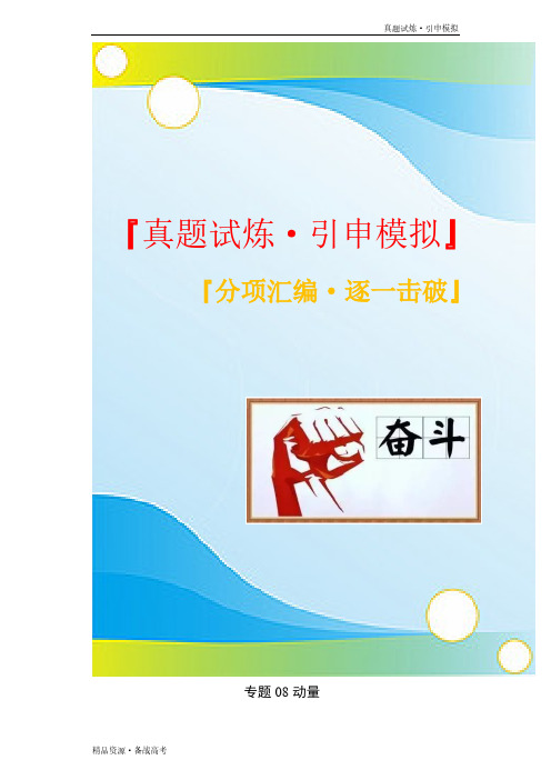 2020年【物理】真题和模拟：动量-普通高校招全国统一考试卷(含解析)汇编版