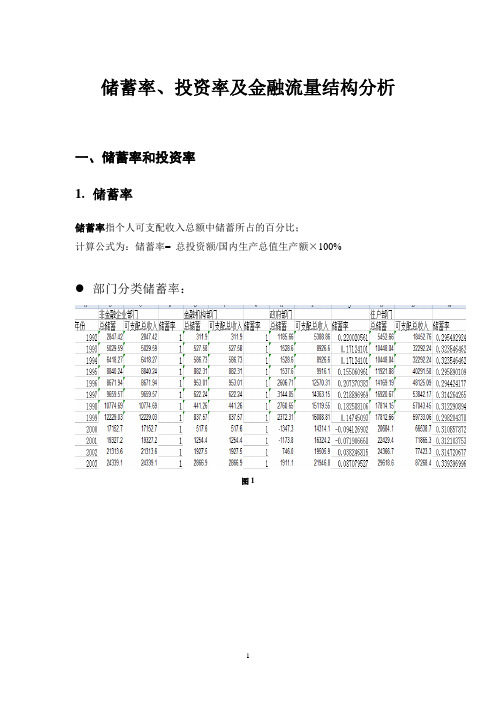 储蓄率、投资率及金融流量结构分析