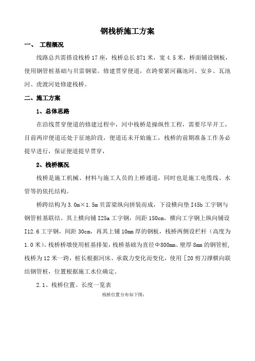 钢栈桥施工方案