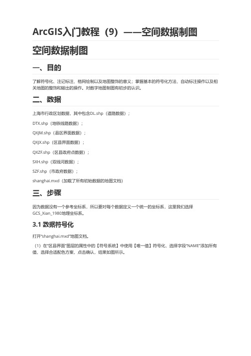 ArcGIS入门教程(9)——空间数据制图
