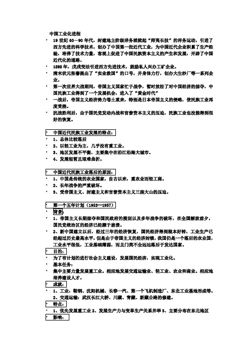 中国工业化进程