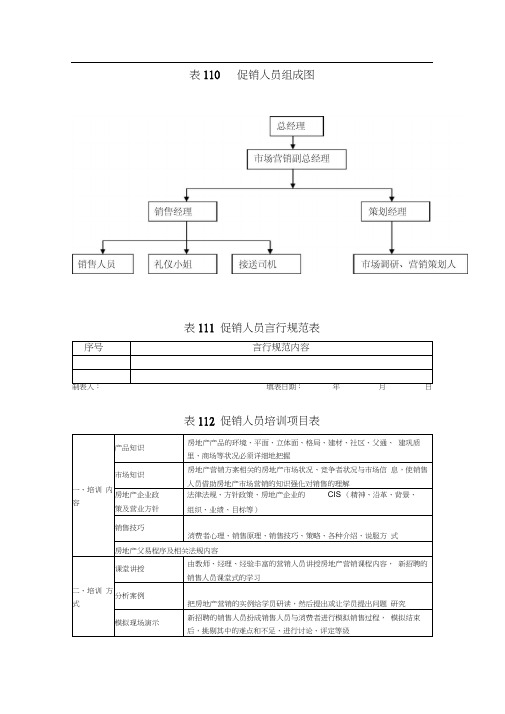 促销活动管理表格110-132