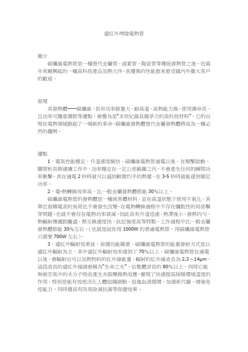 远红外烤灯电热管