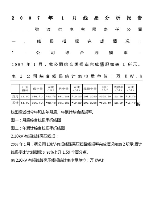 线损分析报告