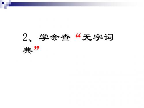 学会查无字词典PPT课件2