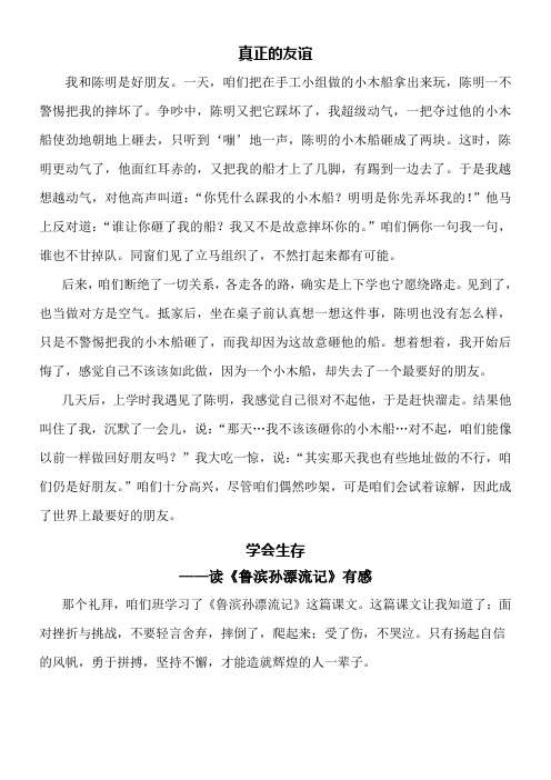 综合性学习活动——成长足迹