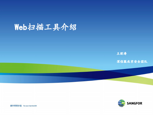 【优质】Web应用漏洞扫描工具介绍PPT资料