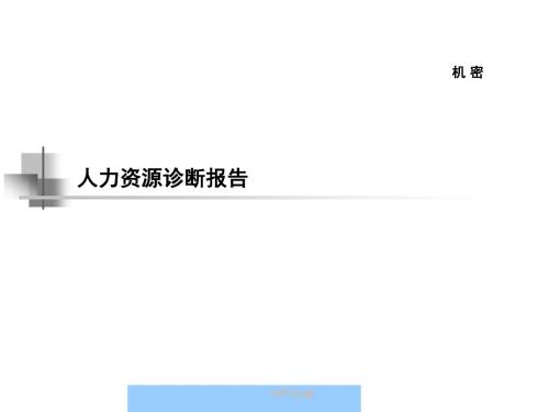 某集团人力资源诊断报告书PPT课件