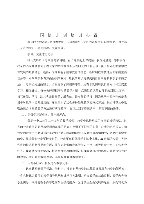 2013国培计划培训心得