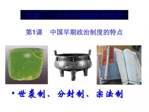 中国早期政治制度的特点ppt70 人民版