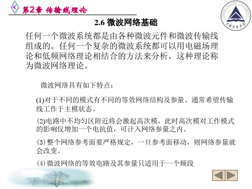 电信传输原理及应用第二章微波网络基础5