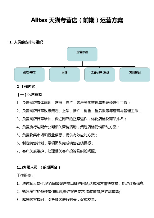 天猫商城运营与人员架构