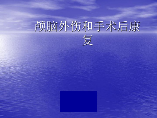 颅脑外伤及手术后康复ppt课件