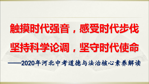 中考道德与法治核心素养解读 课件(共24张PPT)