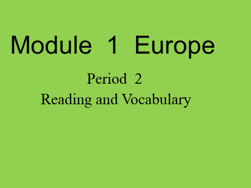外研版 高一 英语必修三  Module1Reading and vocabulary 课件