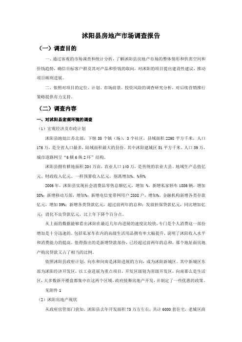 沭阳市场调查报告