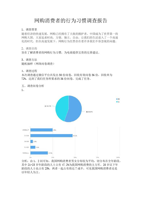 网购行为调查报告