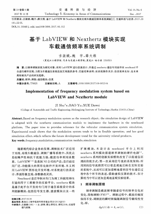 基于LabVIEW和Nexthertz模块实现车载通信频率系统调制