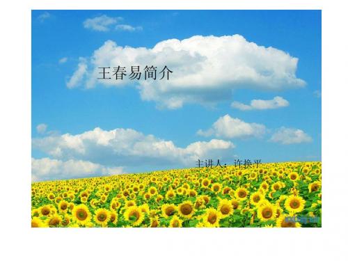 王春易简介课件