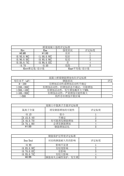 桥梁耐久性评定