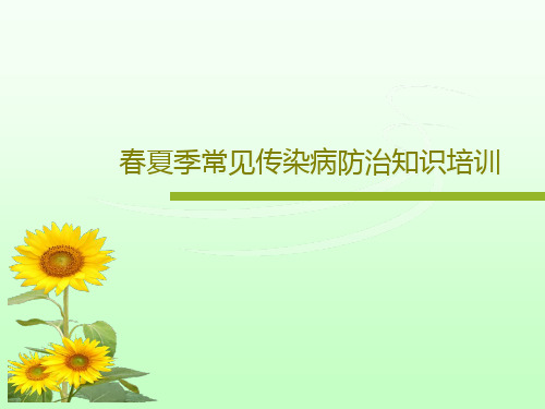 春夏季常见传染病防治知识培训37页文档