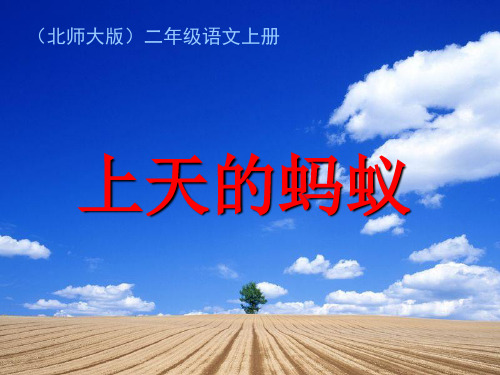 部编二年级上语文《①上天的蚂蚁》陈安利PPT课件 一等奖新名师优质课获奖比赛公开北师大