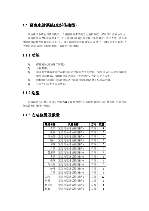 紧急电话及广播