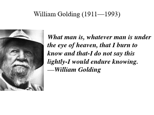 Lecture 15-1 (William Golding) 威廉 戈尔丁