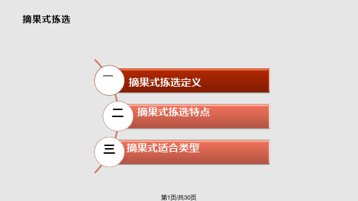 播种式拣选摘果式拣选PPT课件