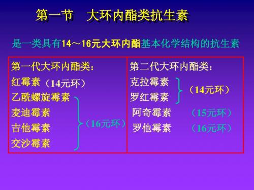 40章 大环内酯类、林可霉素类、多肽类