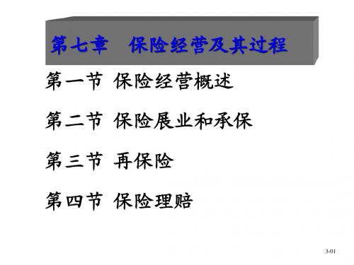 保险学[第七章]保险经营及其过程