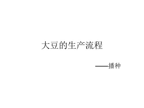 大豆的生产流程