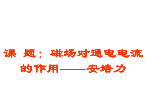 磁场对通电电流的作用——安培力